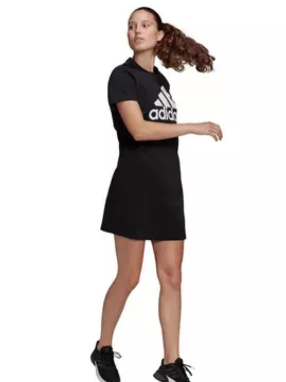 adidas Black and White Logo T-Shirt Dress